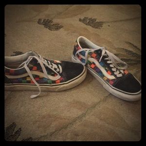These are rainbow checkered vans